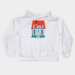 old town house with a red roof Kids Hoodie